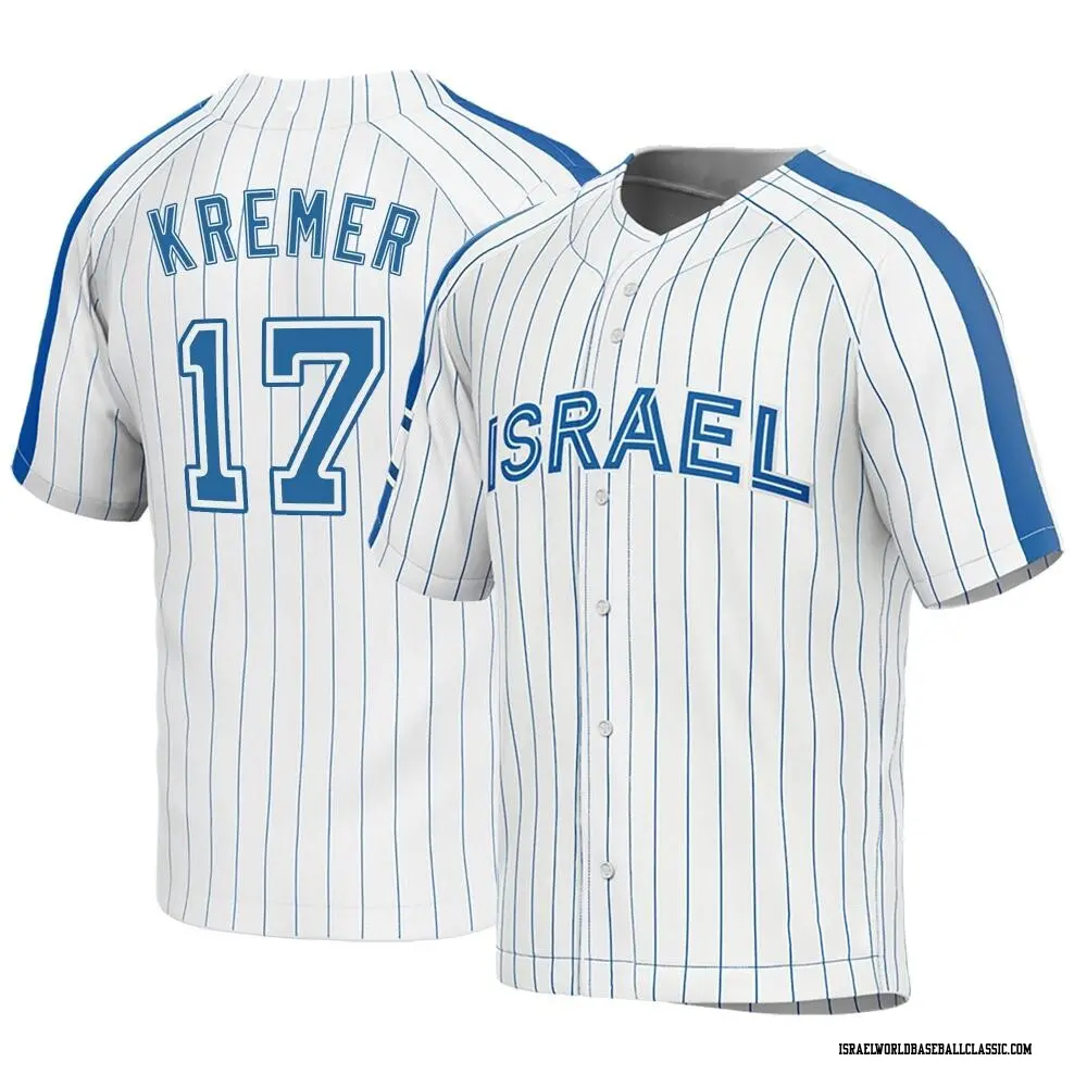Men's Dean Kremer Israel Baseball Replica White 2023 World