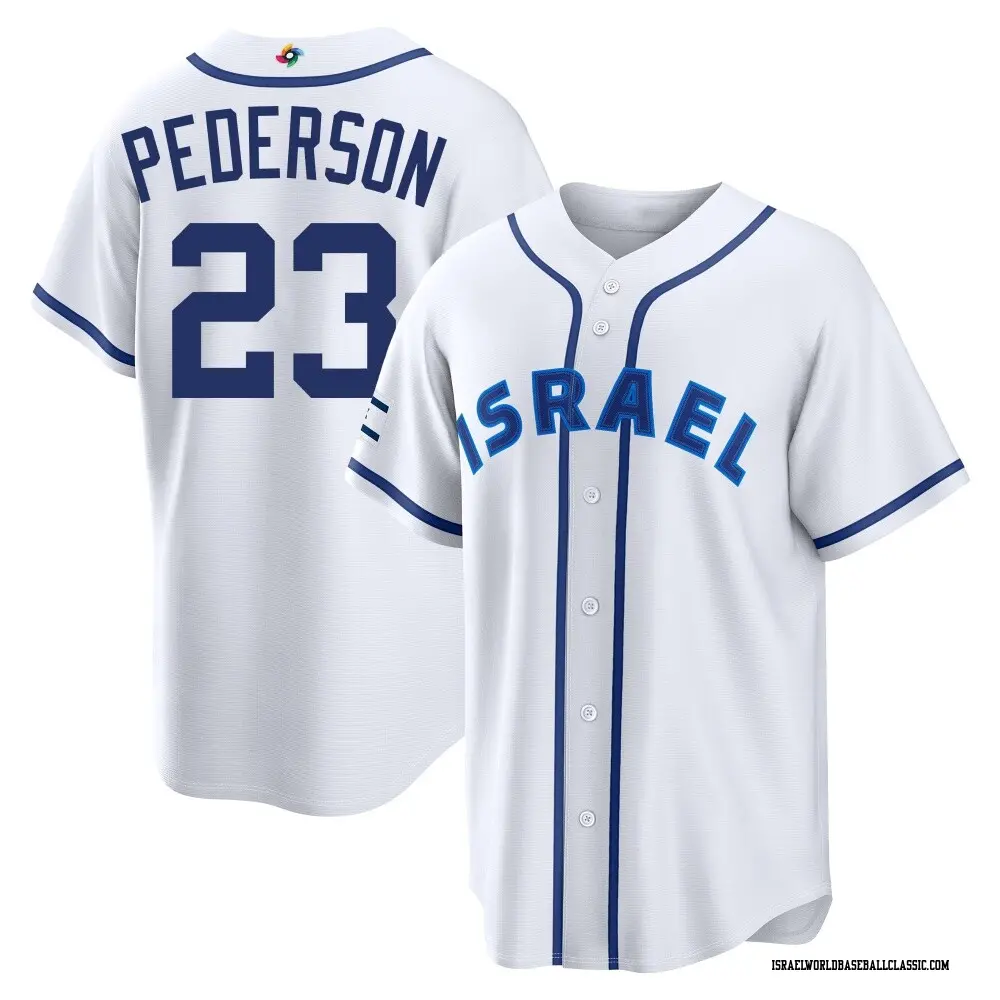 Men's Joc Pederson Israel Baseball Replica White 2026 World Classic Home Stadium Jersey