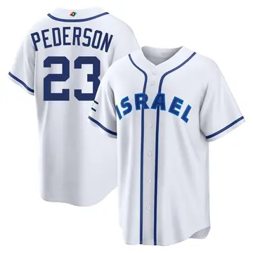 Men's Joc Pederson Israel Baseball Replica White 2026 World Classic Home Stadium Jersey