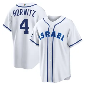 Youth Spencer Horwitz Israel Baseball Replica White 2026 World Classic Home Stadium Jersey